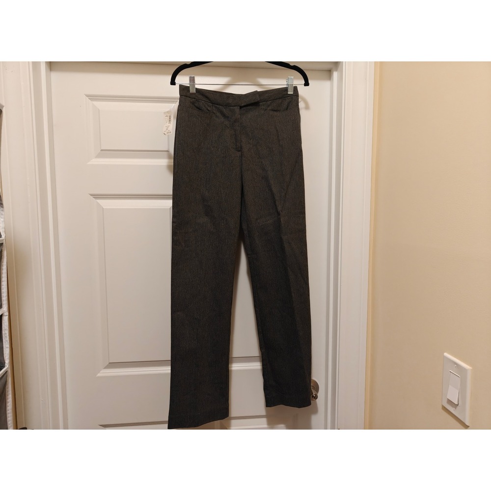 GH Bass Women Dress Pants Light Grey Heathered Straight Leg Stretch Size 4 NWT